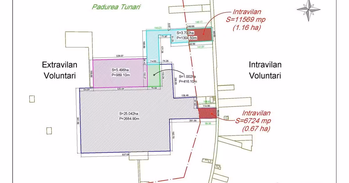Teren Construcții intravilan de vânzare de 325400 mp, în zona Pipera, Sector 1