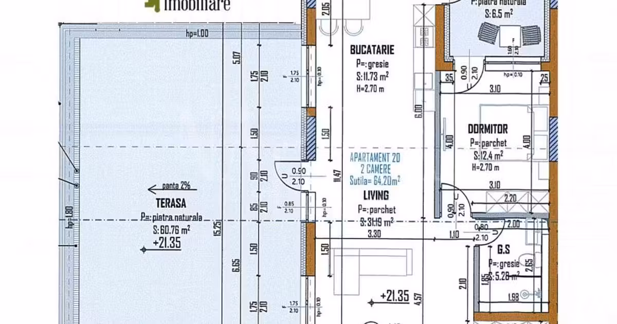 Apartament de vânzare cu 2 camere în zona Între Lacuri, Cluj-Napoca