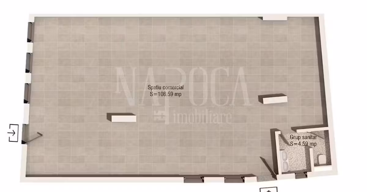 Spațiu comercial de vânzare de 113.18 mp, în zona Central, Cluj-Napoca