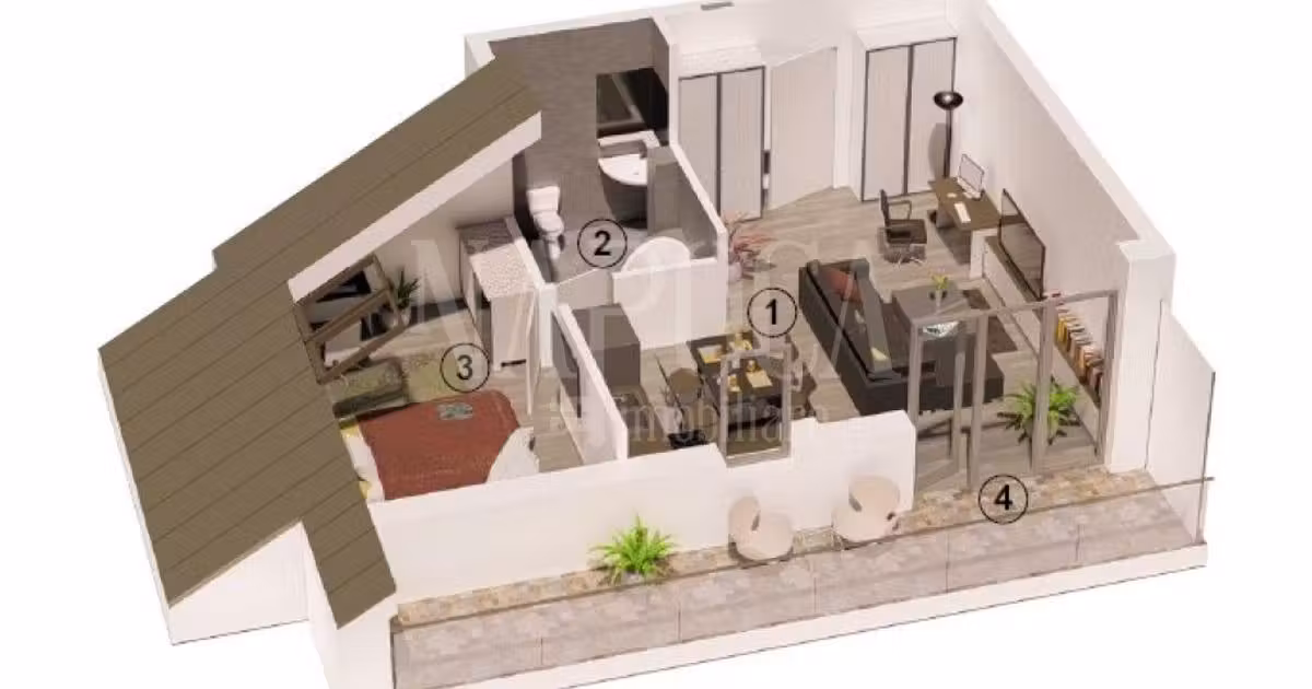 Apartament de vânzare cu 2 camere în Florești