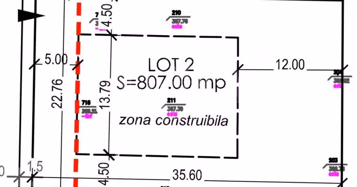 Teren Construcții intravilan de vânzare de 807 mp, în zona Borhanci, Cluj-Napoca