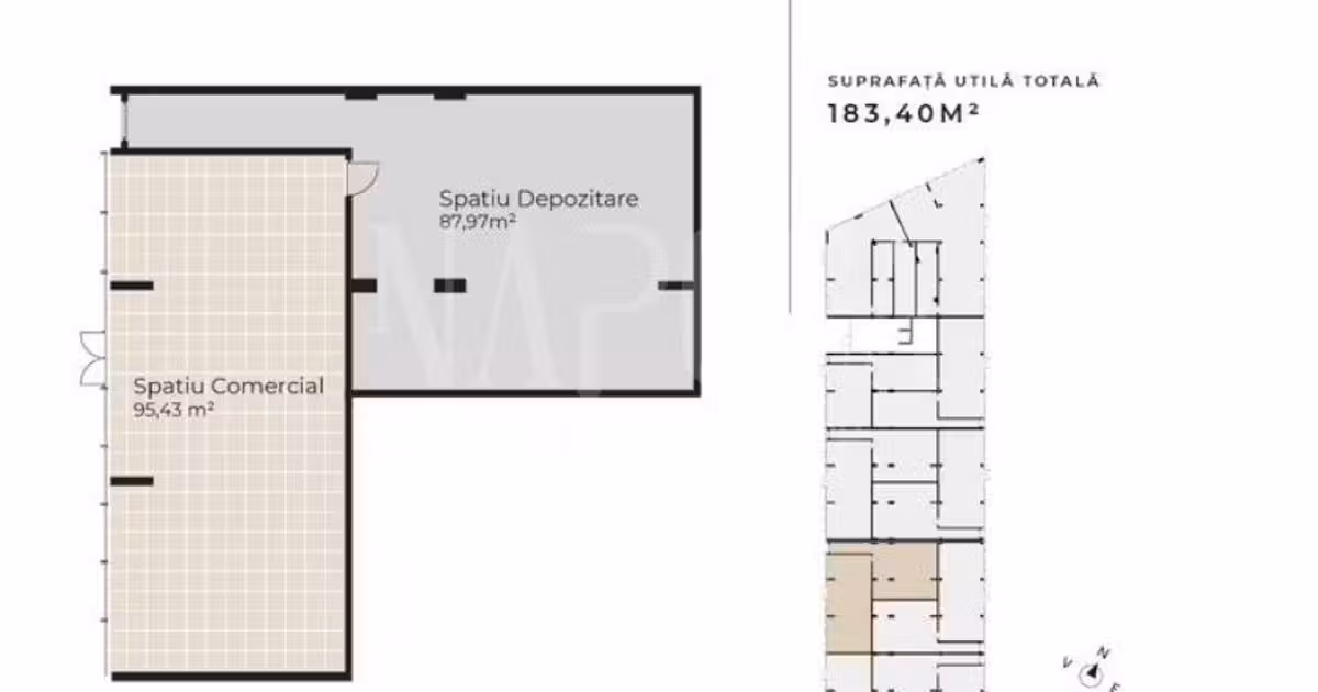 Spațiu comercial de vânzare de 183.4 mp, în zona Sopor, Cluj-Napoca