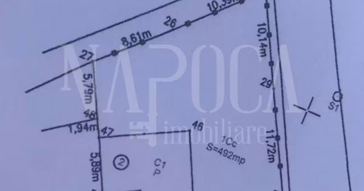 Teren Construcții intravilan de vânzare de 492 mp, în zona Iris, Cluj-Napoca