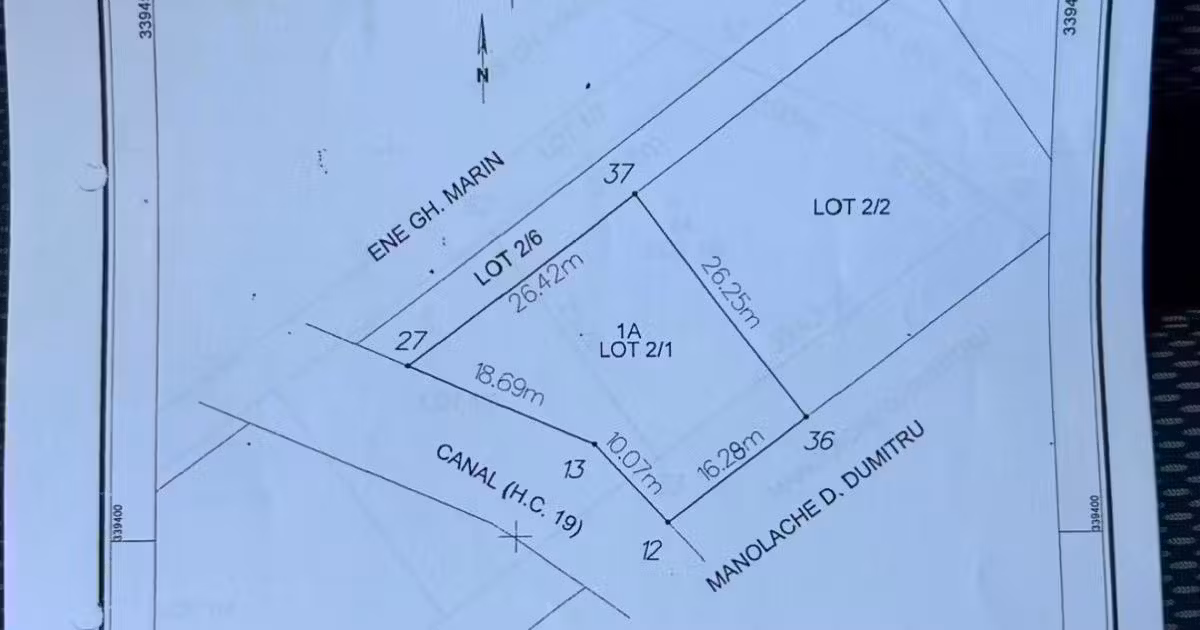 Teren Construcții intravilan de vânzare de 522 mp, în Buftea