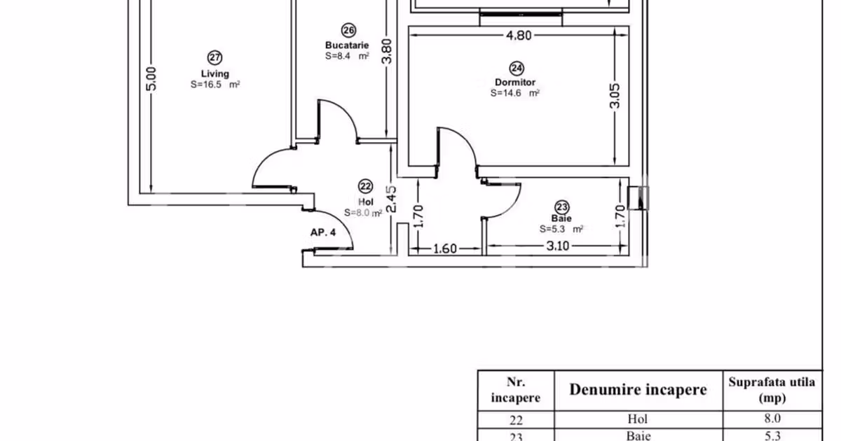 Apartament de vânzare cu 2 camere, mobilat în Giroc