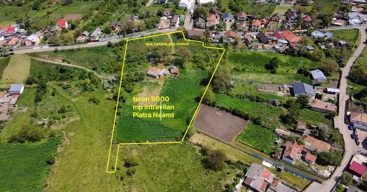 Teren Construcții intravilan de vânzare de 9000 mp, în zona Vânători, Piatra-Neamț