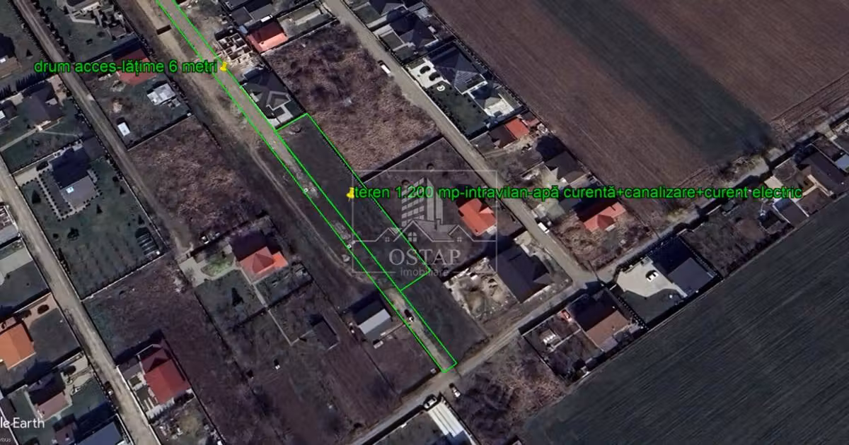 Teren Construcții intravilan de vânzare de 1200 mp, în Săucești