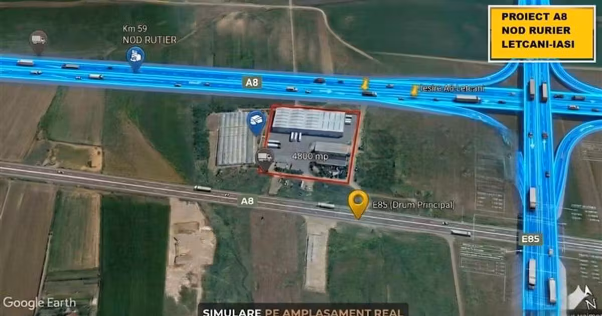 Teren intravilan de vânzare de 4580 mp, în zona Exterior Nord, Iași