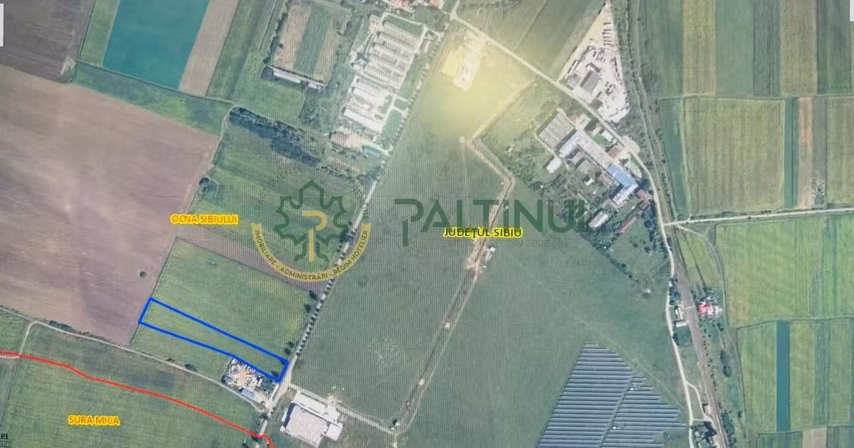 Teren agricol intravilan de vânzare de 12500 mp, în zona Exterior Vest, Sibiu
