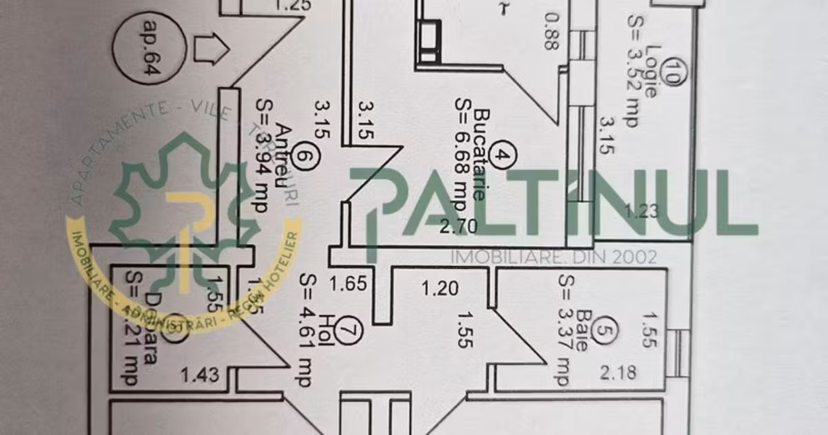 Apartament de vânzare cu 3 camere în zona Vasile Aaron, Sibiu