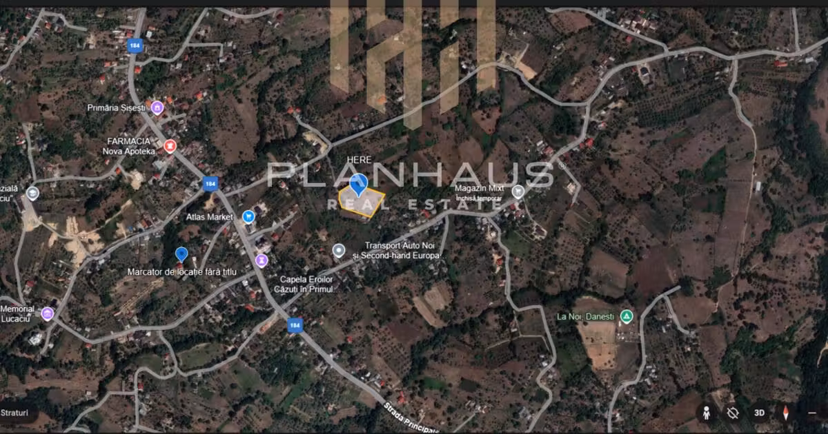 Teren intravilan de vânzare de 6130 mp, în Șișești