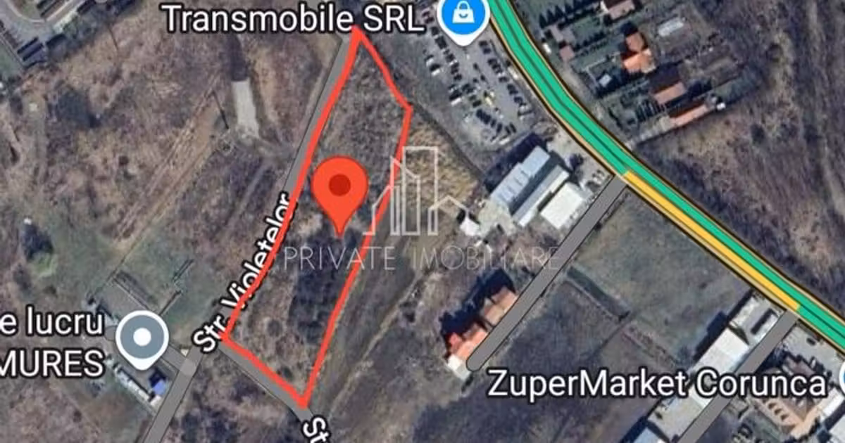 Teren Construcții intravilan de vânzare de 5300 mp, în Corunca