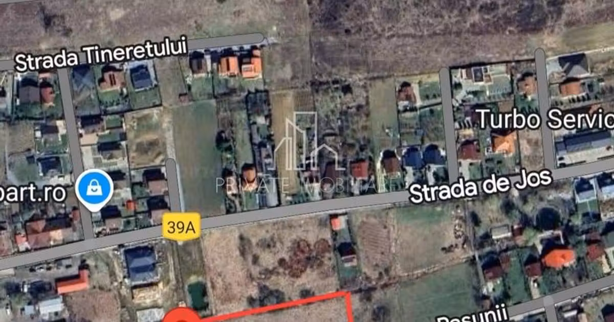 Teren Construcții intravilan de vânzare de 600 mp, în Corunca