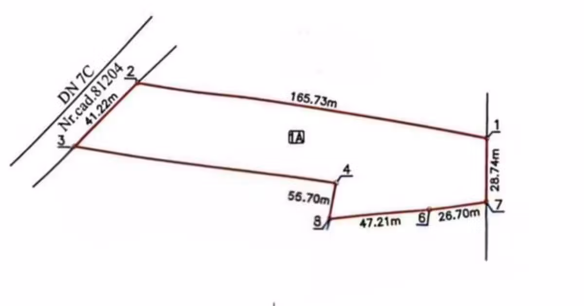 Teren Construcții extravilan de vânzare de 6414 mp, în Mălureni