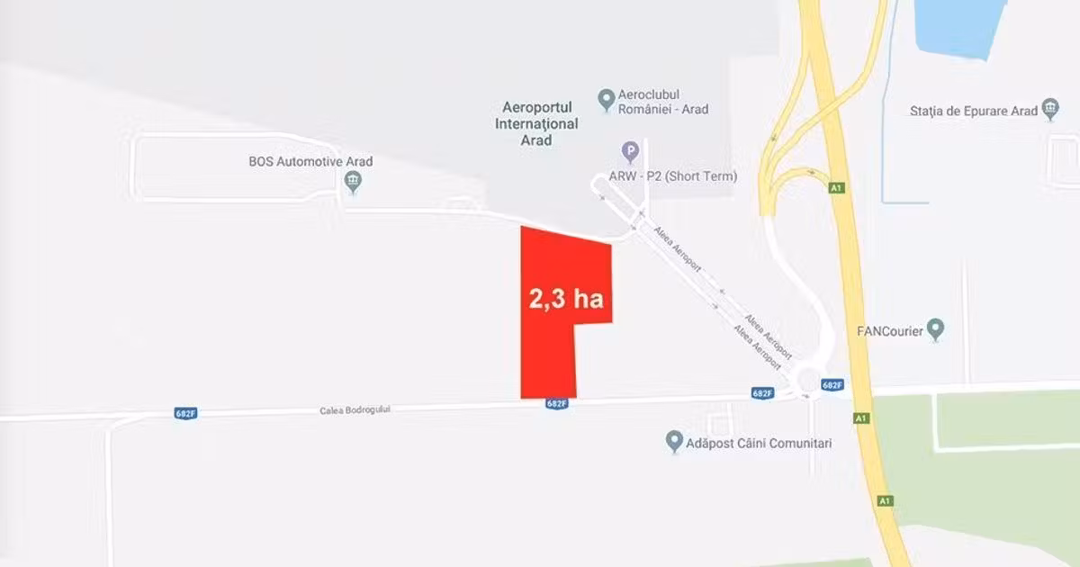 Teren agricol intravilan de vânzare de 22300 mp, în zona 3 Insule, Arad