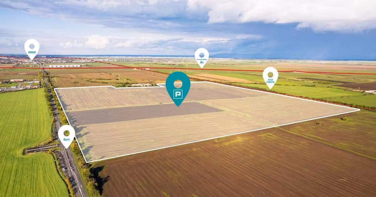Teren agricol extravilan de vânzare de 400000 mp, în zona Sud, Arad