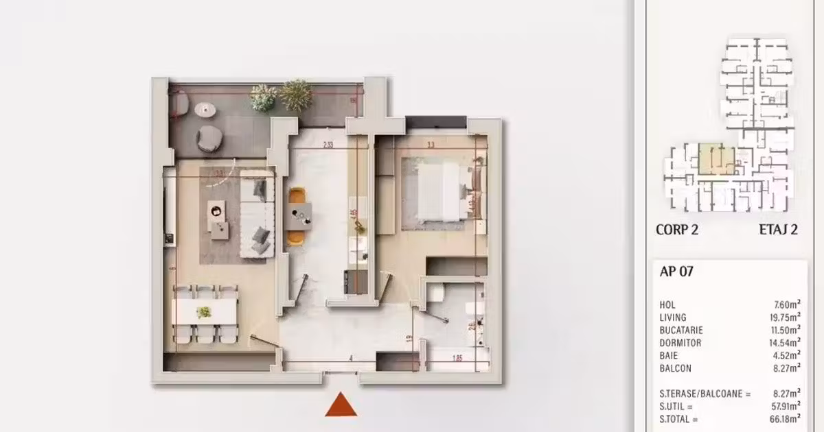 Apartament de vânzare cu 2 camere în zona Theodor Pallady, Sector 3