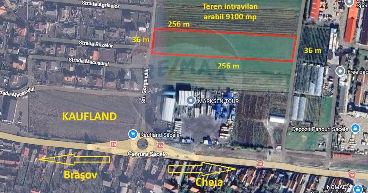 Teren agricol intravilan de vânzare de 9100 mp, în Săcele