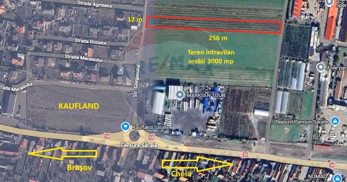 Teren agricol intravilan de vânzare de 3000 mp, în Săcele