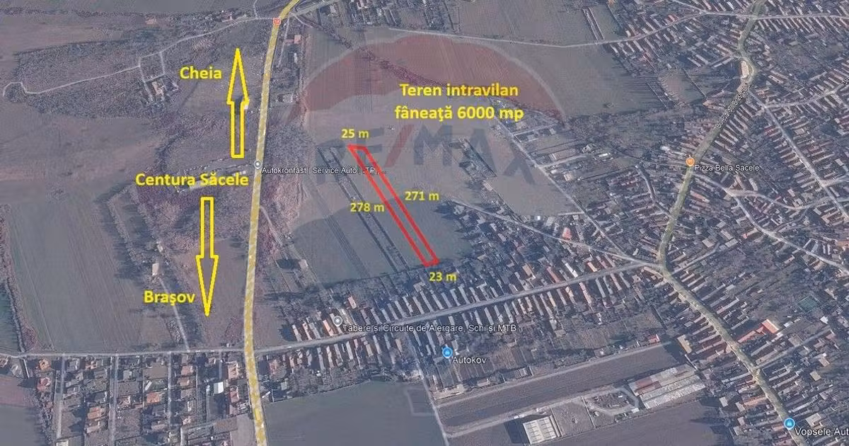 Teren agricol intravilan de vânzare de 6000 mp, în Săcele