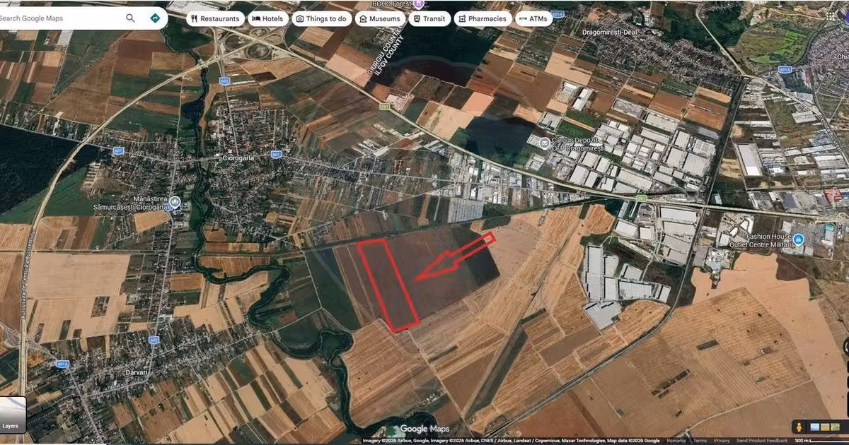 Teren Construcții intravilan de vânzare de 49666 mp, în Ciorogârla