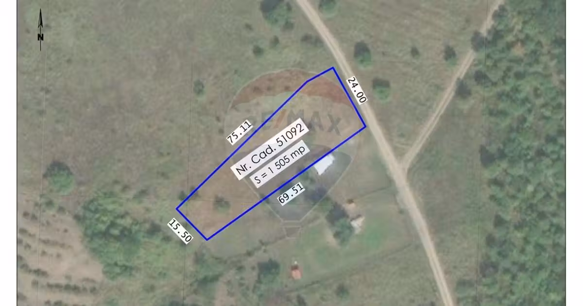 Teren Construcții intravilan de vânzare de 1505 mp, în Paleu