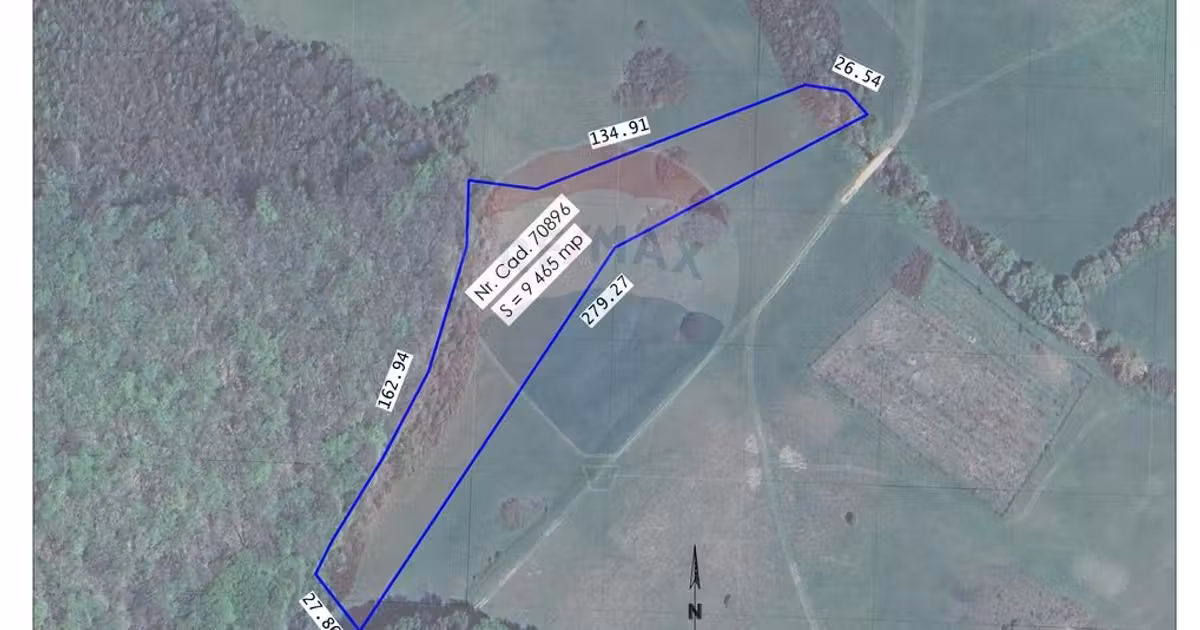 Teren agricol intravilan de vânzare de 9465 mp, în Betfia