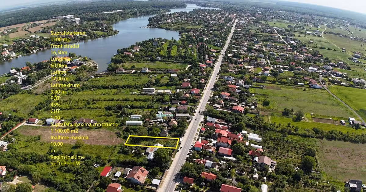 Teren Construcții intravilan de vânzare de 1100 mp, în Ciofliceni
