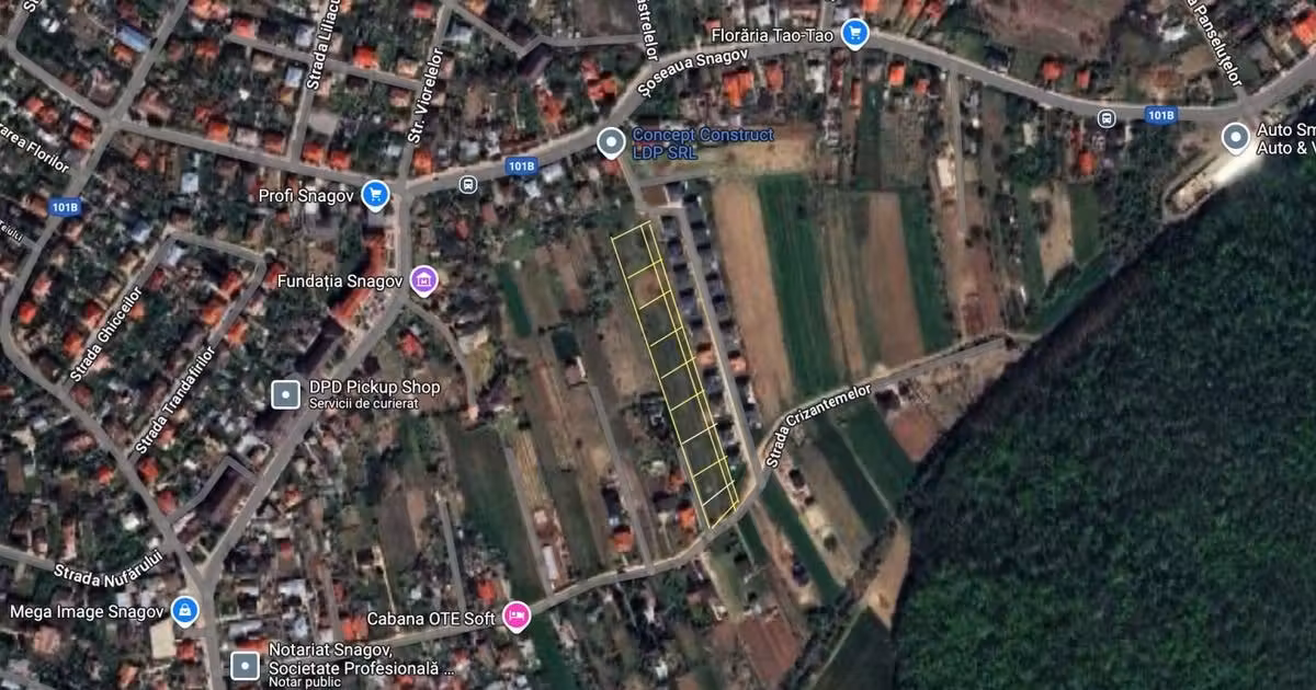 Teren Construcții intravilan de vânzare de 600 mp, în Snagov