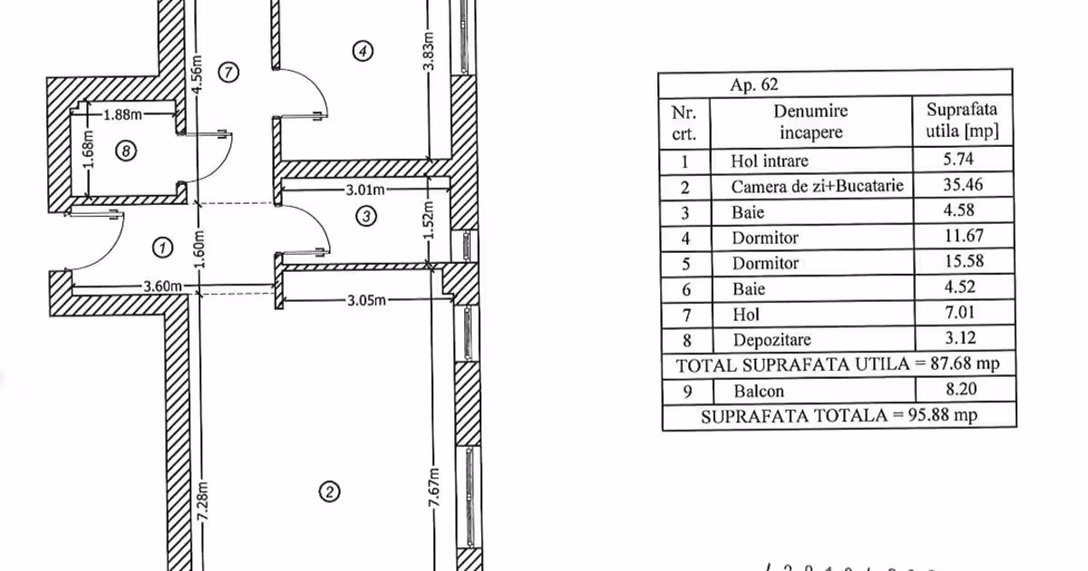 Apartament de vânzare cu 3 camere, mobilat în zona Domenii, Sector 1