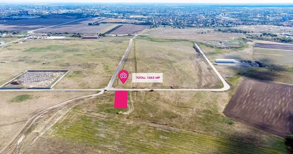 Teren Construcții intravilan de vânzare de 1663 mp, în zona Exterior Vest, Arad