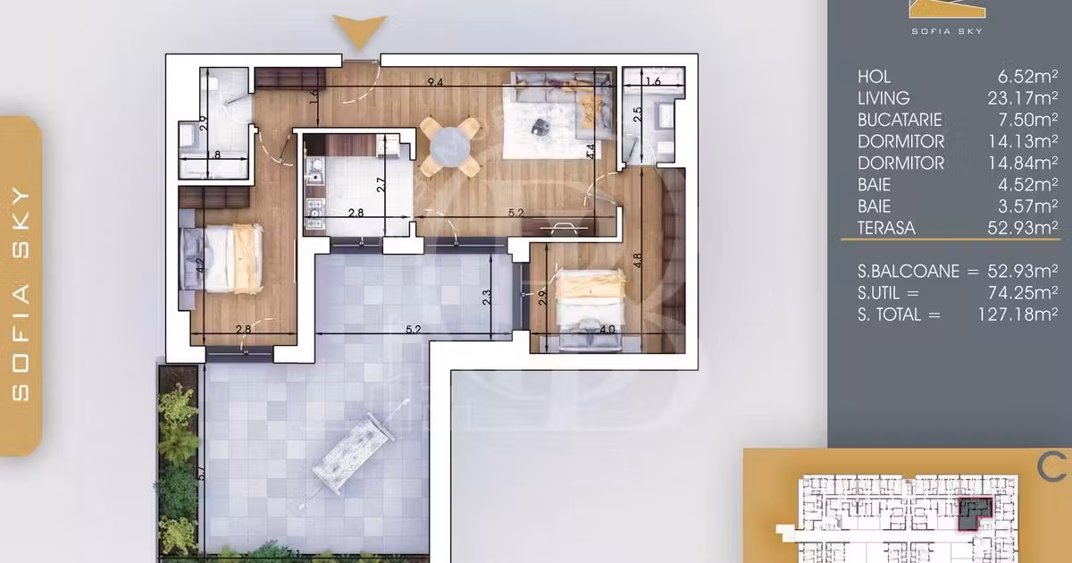 Apartament de vânzare cu 3 camere în zona Theodor Pallady, Sector 3