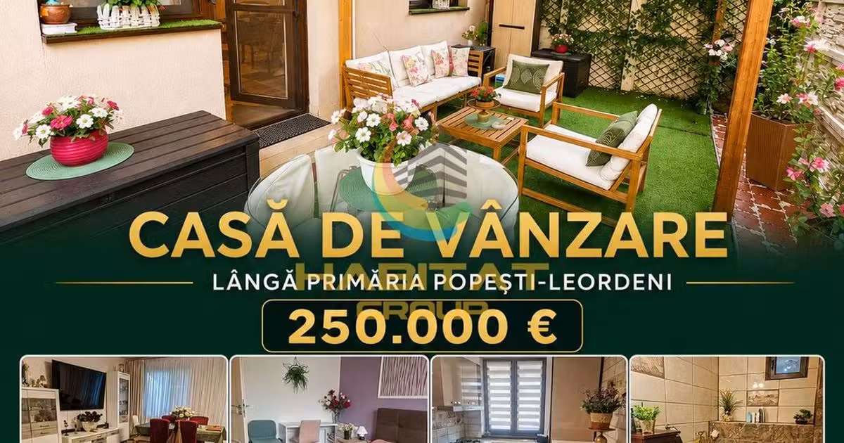 Casă de vânzare cu 4 camere, mobilată în Popești-Leordeni
