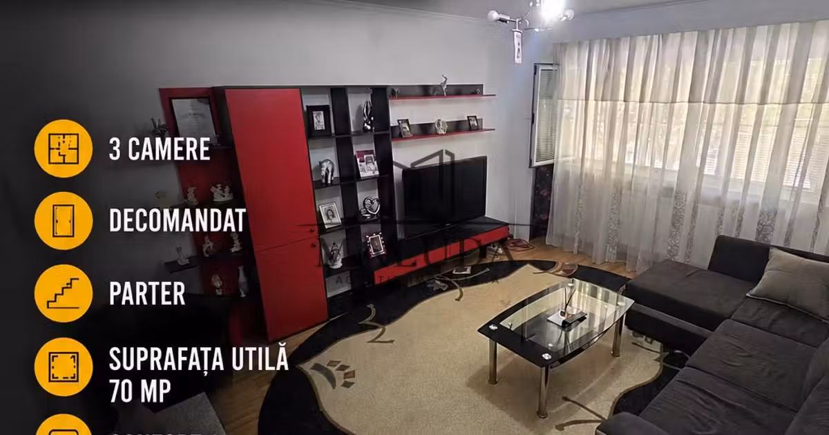 Apartament de vânzare cu 3 camere, mobilat în zona Prundu, Pitești