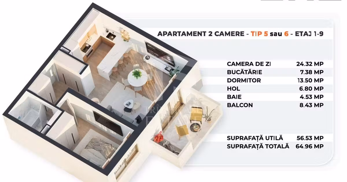 Apartament de vânzare cu 2 camere în zona Alexandriei, Sector 5