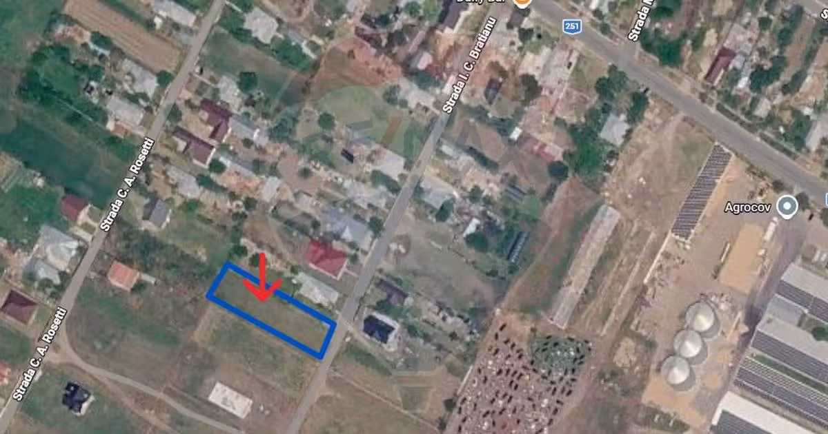 Teren Construcții intravilan de vânzare de 1400 mp, în Costache Negri