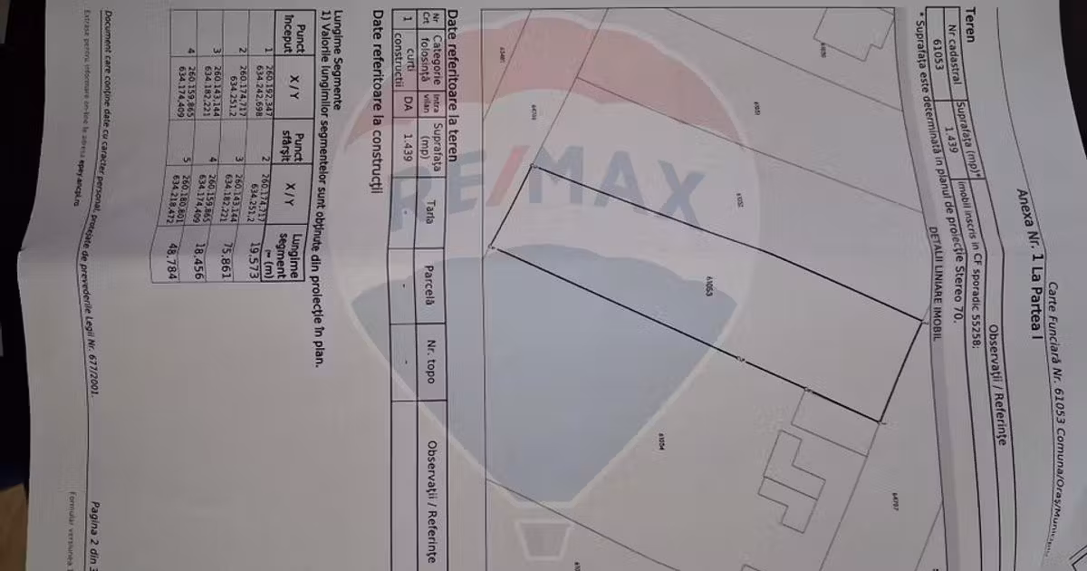 Teren Construcții intravilan de vânzare de 1439 mp, în Santăul Mare