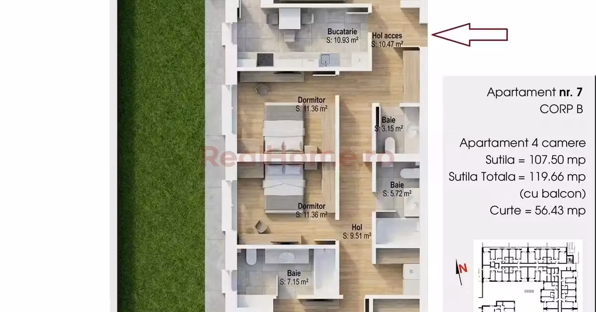 Apartament de vânzare cu 4 camere în zona 1 Decembrie 1918, Sector 3
