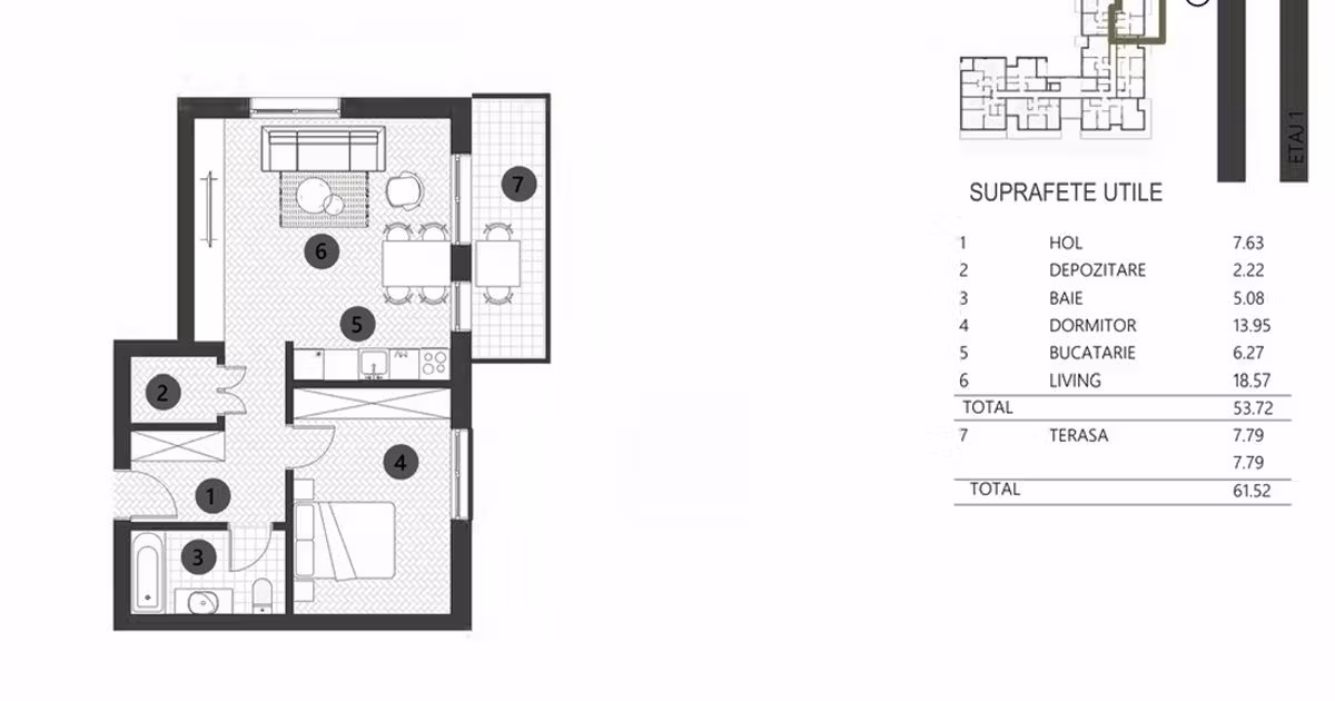 Apartament de vânzare cu 2 camere în zona Barbu Văcărescu, Sector 2
