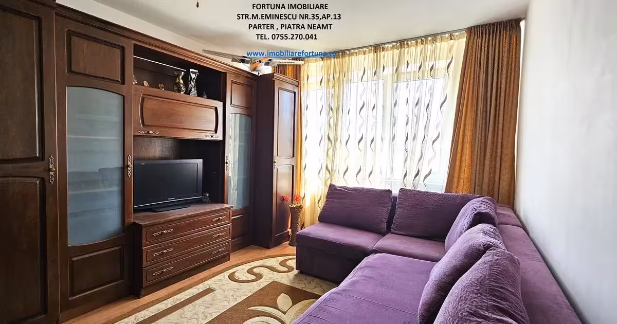 Apartament de vânzare cu 2 camere în zona Dărmănești, Piatra-Neamț