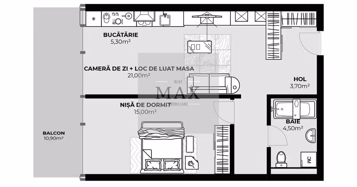 Apartament de vânzare cu 2 camere în zona Dâmbul Rotund, Cluj-Napoca