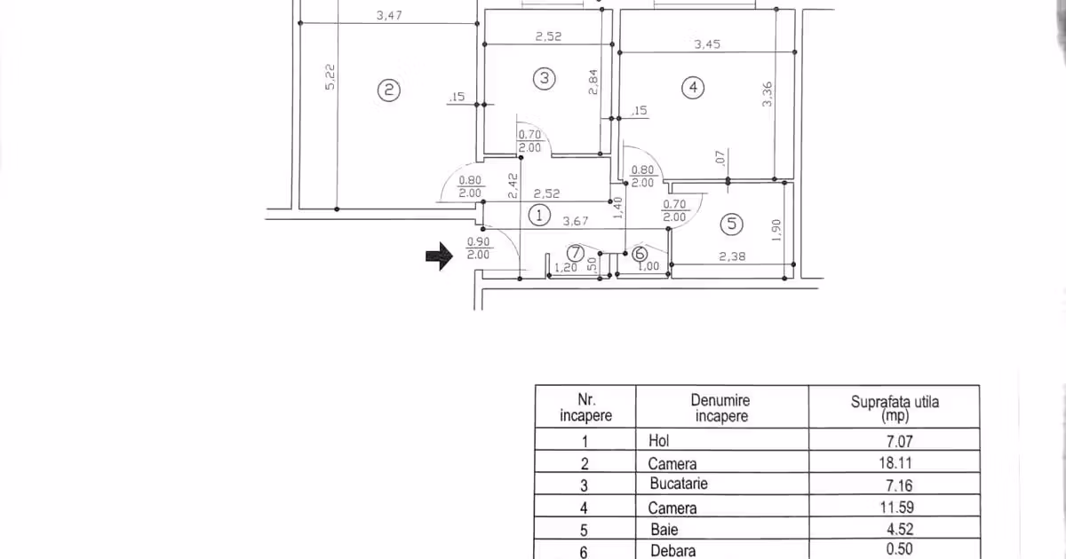 Apartament de vânzare cu 2 camere în zona Cantacuzino, Ploiești