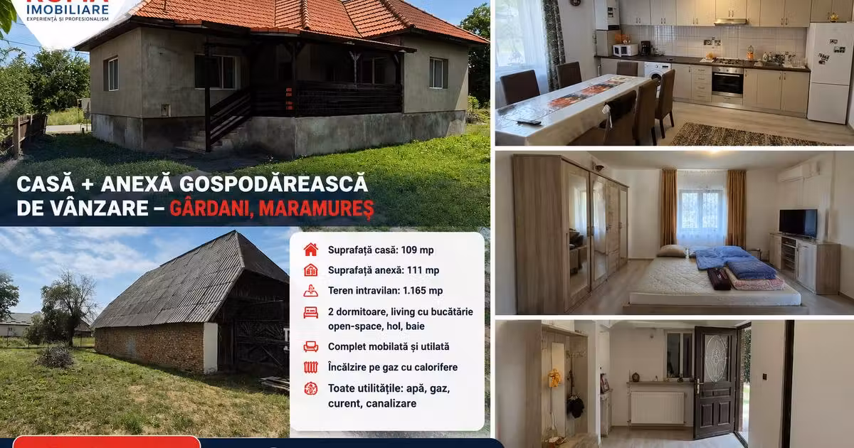 Casă de vânzare cu 2 camere în Gârdani