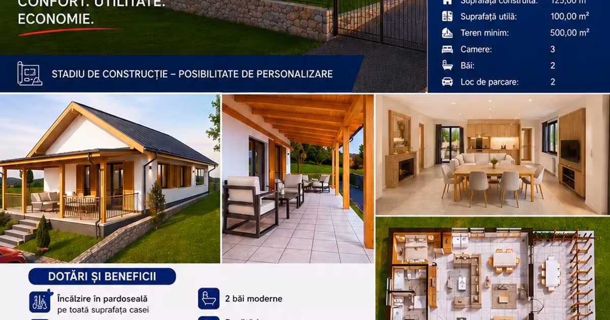 Casă de vânzare cu 3 camere în Baia Sprie