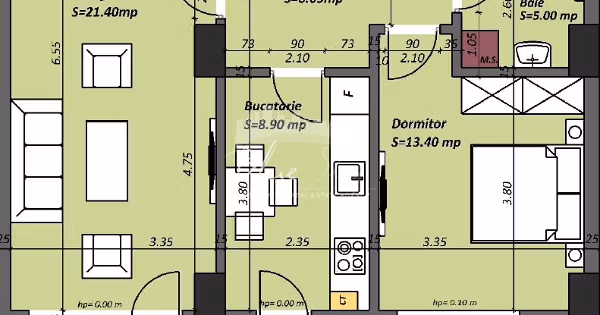 Apartament de vânzare cu 2 camere în zona Tomis Plus, Constanța