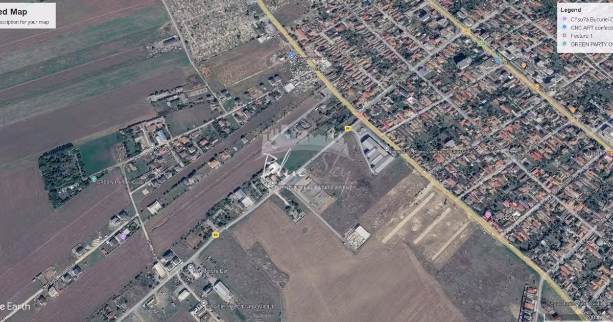 Teren Construcții intravilan de vânzare de 3000 mp, în Ovidiu