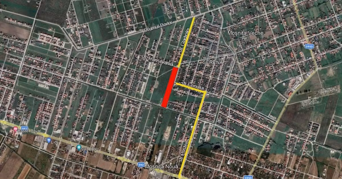 Teren Construcții intravilan de vânzare de 644 mp, în Moșnița Nouă