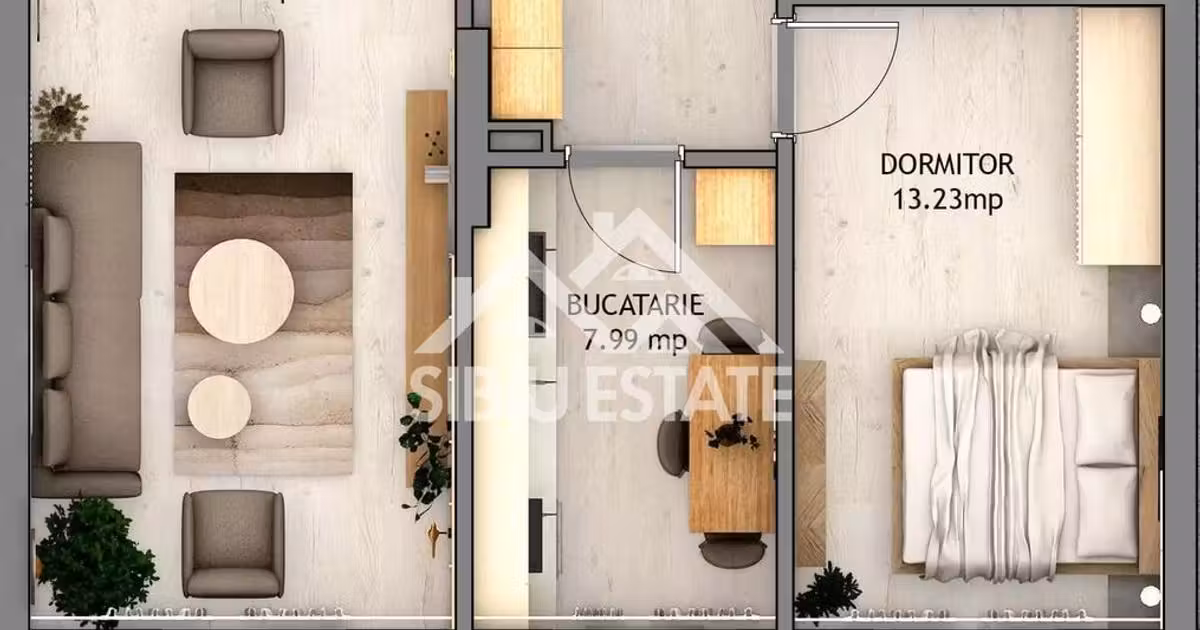 Apartament de vânzare cu 2 camere în Șelimbăr