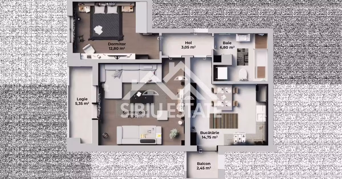 Apartament de vânzare cu 3 camere în zona Exterior Vest, Sibiu