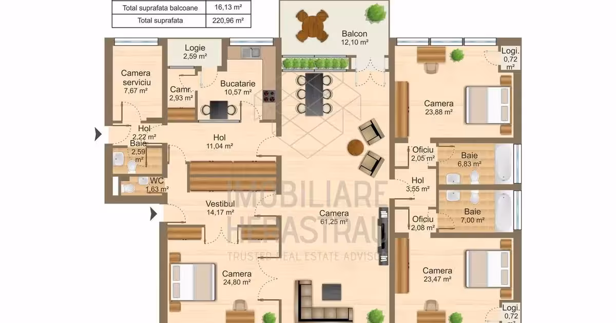 Penthouse de vânzare cu 4 camere, mobilat în zona Kiseleff, Sector 1